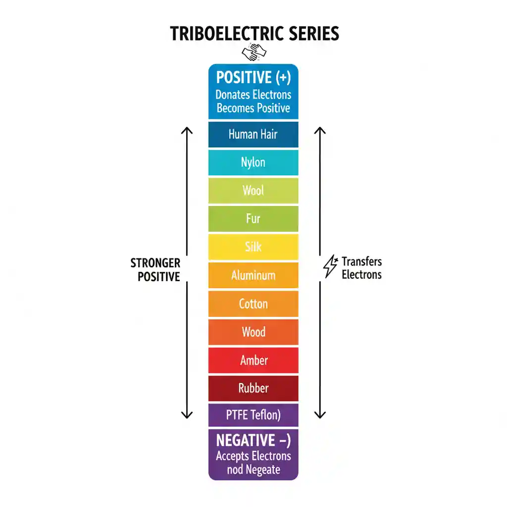 triboelectric series rank